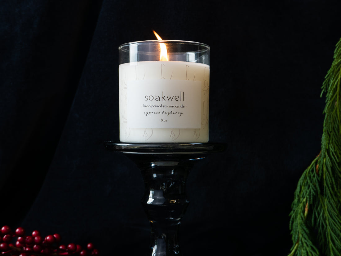 Cypress Bayberry Soy Wax Candle - 8 o.z.